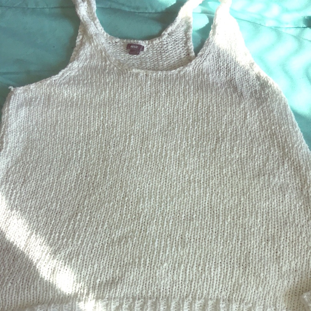 White crochet tank